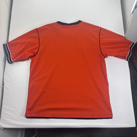 Vintage 90s Nike Orange Soccer Reversible Athletic Jersey Shirt Men's Large - Picture 6 of 7